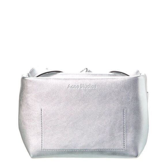 Acne Studios Musubi Leather Shoulder Bag, Silver - Picture 2 of 4